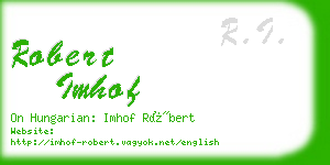 robert imhof business card